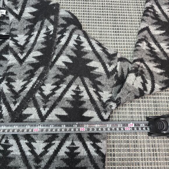 Artisan NY Wool Cardigan Womens Small Grey Black South Western Aztec Equestrian - Picture 6 of 10